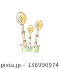 可愛い水彩風のつくしのイラスト 136990974