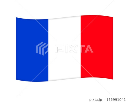 カッコいいフランスの国旗のイラスト素材4 136991041