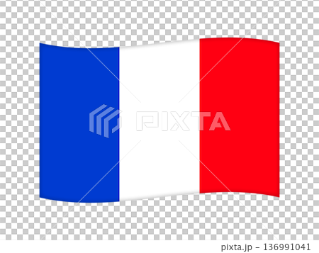 カッコいいフランスの国旗のイラスト素材4 136991041