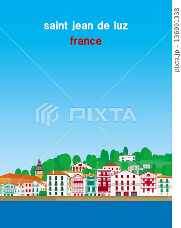 サン・ジャン・ド・リュズ saint jean de luz バスク basque フランス 夏風景 サン・ジャン・ド・リュズ saint jean de luz バスク basque フランス 夏風景 136991338