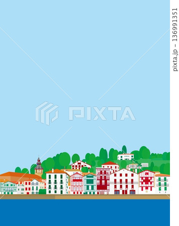 サン・ジャン・ド・リュズ　saint jean de luz　バスク　basque　フランス　夏風景 136991351