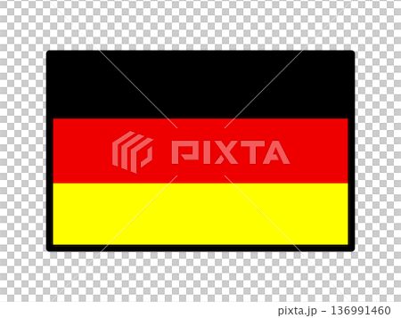 簡單的德國國旗插圖素材 136991460