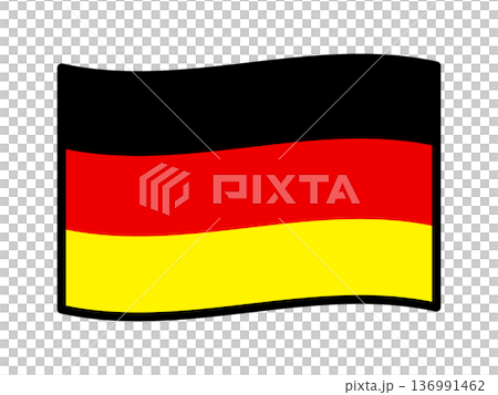 簡易德國國旗插畫素材 3 136991462