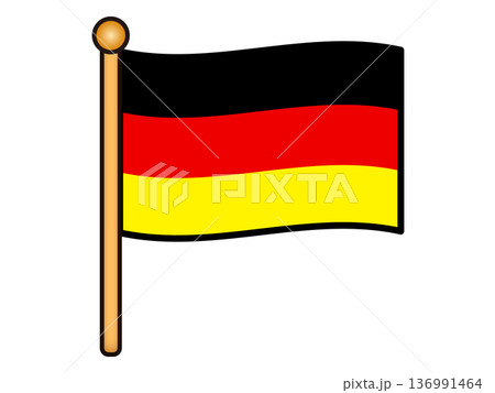 シンプルなドイツの国旗のイラスト素材5 136991464