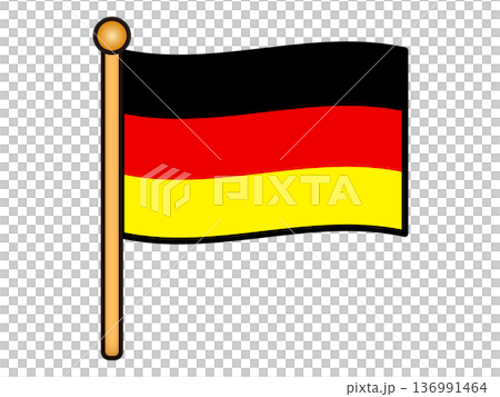 シンプルなドイツの国旗のイラスト素材5 136991464