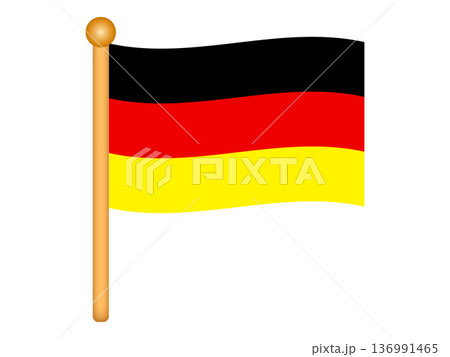 シンプルなドイツの国旗のイラスト素材6 136991465