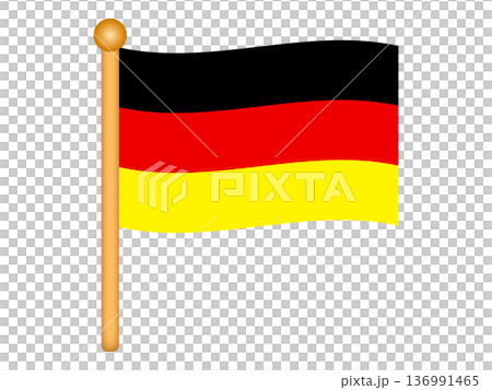 シンプルなドイツの国旗のイラスト素材6 136991465