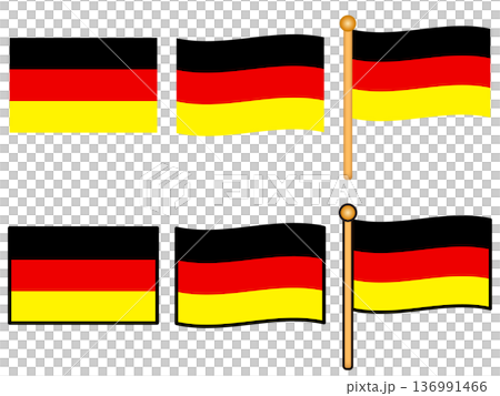簡單的德國國旗插圖素材集 136991466