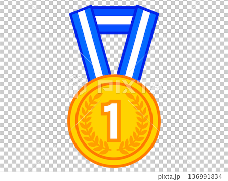 簡單的金牌插畫素材 簡單的金牌插畫素材 136991834