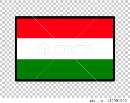 シンプルなハンガリーの国旗のイラスト素材2 シンプルなハンガリーの国旗のイラスト素材2 136991900