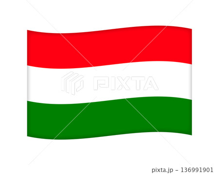 シンプルなハンガリーの国旗のイラスト素材3 136991901