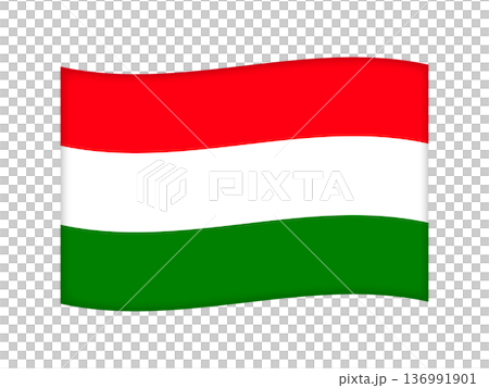 簡易匈牙利國旗插畫素材 3 136991901