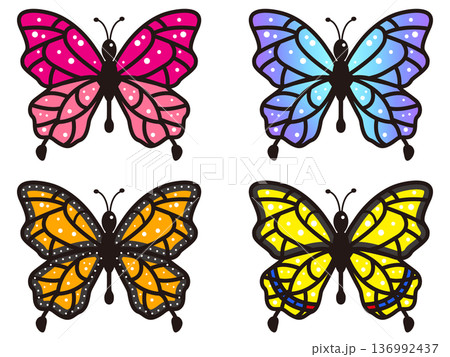 蝶のイラスト素材セット3 蝶のイラスト素材セット3 136992437