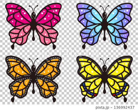 蝶のイラスト素材セット3 蝶のイラスト素材セット3 136992437