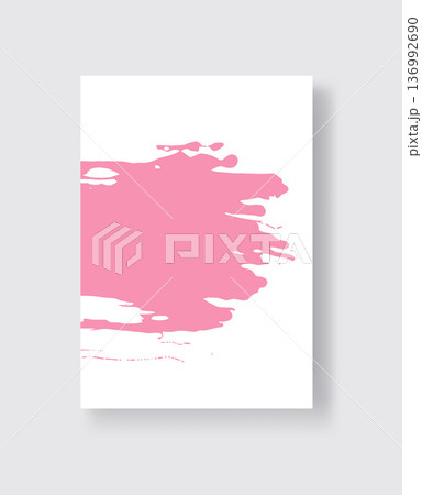 Abstract ink brush banners with grunge effect 136992690