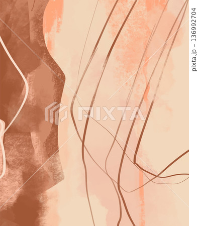 Creative minimalist hand painted illustrations for wall decoration. Creative minimalist hand painted illustrations for wall decoration. 136992704