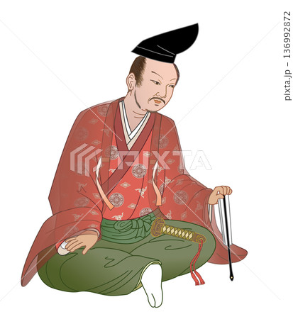 源義経のイラスト 136992872