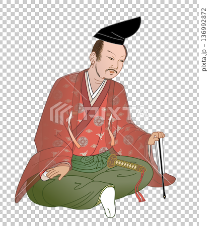 源義経のイラスト 136992872