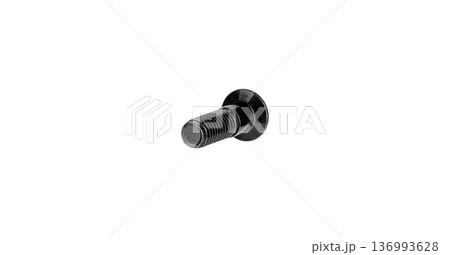 Isolated Black Metal Countersunk Hex Screw for Engineering and Hardware Use Isolated Black Metal Countersunk Hex Screw for Engineering and Hardware Use 136993628
