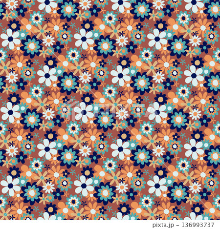 doodle floral pattern 136993737