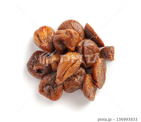 Dry Fig, Dried Ficus Carica Fruit, Sweet Healthy Diet, Tropical Dessert, Wrinkled Dehydrated Snack 136993833