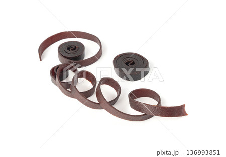 Fruit leather rolls isolated. Plum apple pastila, pastille healthy candy snack Fruit leather rolls isolated. Plum apple pastila, pastille healthy candy snack 136993851