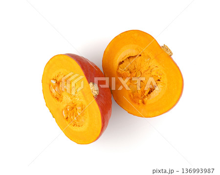 Red kuri squash or hokkaido pumpkin 136993987