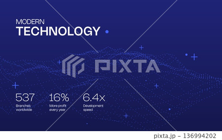 Ai tech background with abstract dot line pattern. Design education big data, future digital network, business connect and science concept for banner, web or presentation. 136994202