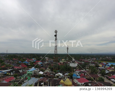 signal transmitter tower during the day signal transmitter tower during the day 136994269