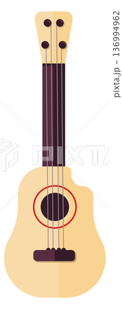 Classic guitar. Wooden acoustic string music instrument Classic guitar. Wooden acoustic string music instrument 136994962