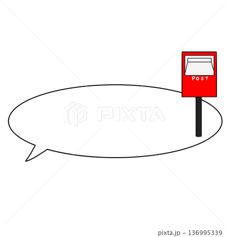 ポスト　吹き出し 136995339