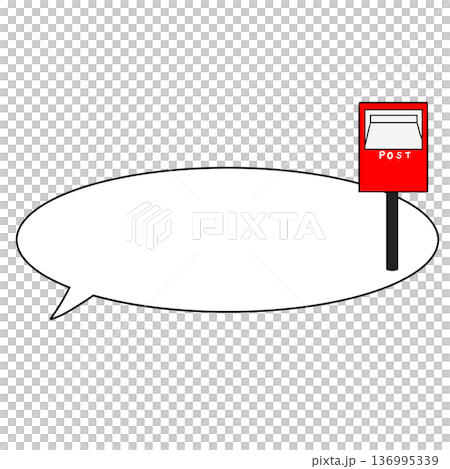 ポスト　吹き出し 136995339