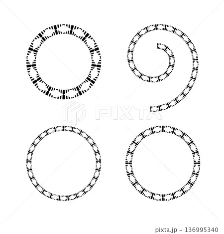 Set of Circle and Spiral Design Elements. Radial Patterns. Set of Circle and Spiral Design Elements. Radial Patterns. 136995340