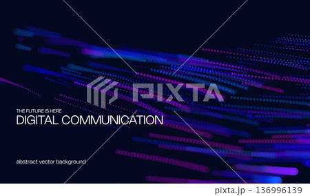 Ai tech background with abstract dot line pattern. Design education big data, future digital network, business connect and science concept for banner, web or presentation. 136996139