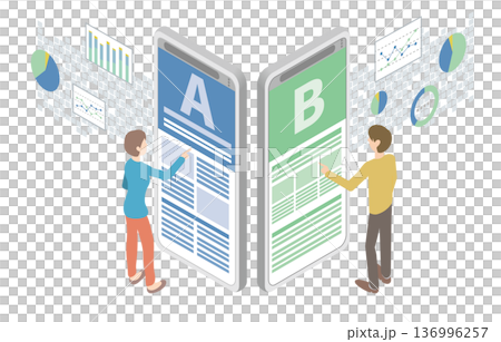 ABテストで比較検証をしている人 136996257