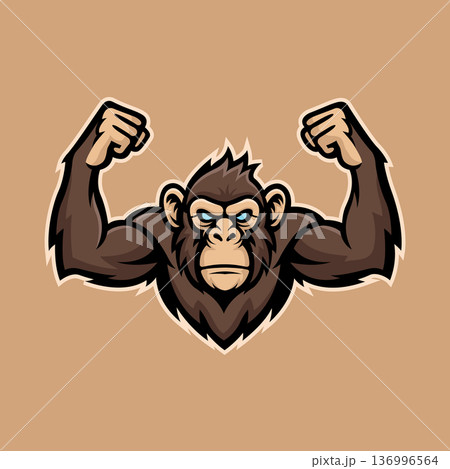 chimpanzee mascot logo vector design template simple and modern style eps 10 chimpanzee mascot logo vector design template simple and modern style eps 10 136996564