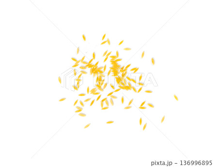 Raw orzo pasta, risoni or kritharaki pile 136996895