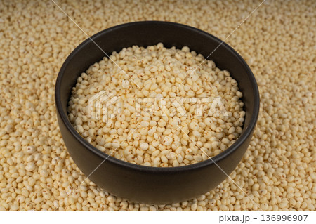 Puffed millet textured background 136996907