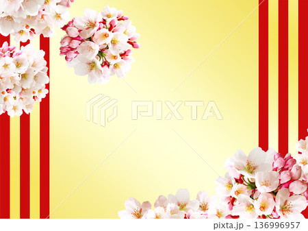 桜の花の背景 136996957