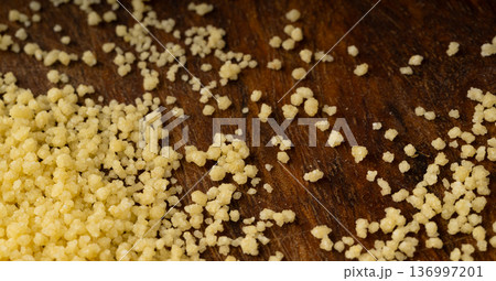 Couscous texture background close up 136997201
