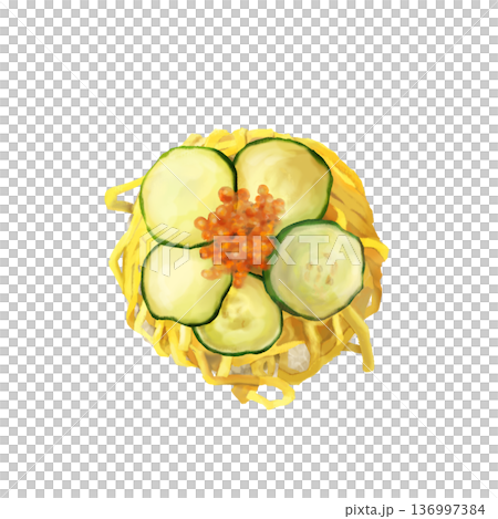 Temari sushi with egg 136997384