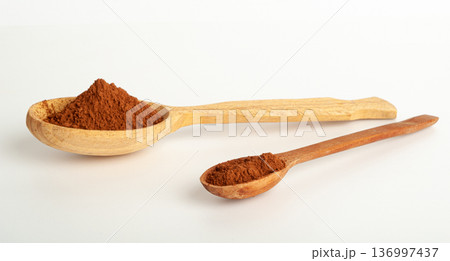 Cocoa Powder Isolated, Cacao Dust Pile, Dry Ground Cocoa Beans, Cocao Powder Pile for Chocolate Cocoa Powder Isolated, Cacao Dust Pile, Dry Ground Cocoa Beans, Cocao Powder Pile for Chocolate 136997437