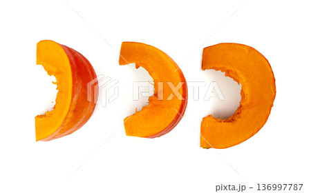 Red kuri squash or hokkaido pumpkin 136997787