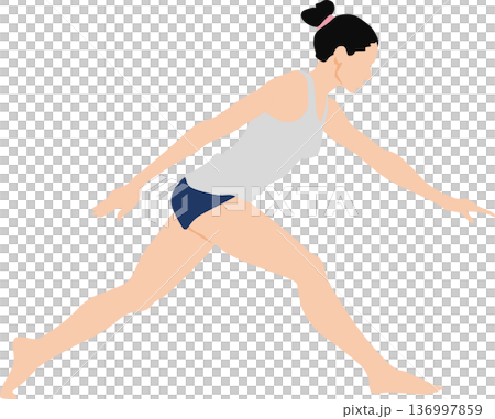 Illustration of a walking woman Illustration of a walking woman 136997859