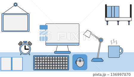 快適なパソコン環境のイラスト 136997870