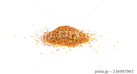 Sugar Sprinkles Pile, Golden Candy Sprinkles, Sweet Brown Flakes Glaze Decoration, Multicolored Crystals Sugar Sprinkles Pile, Golden Candy Sprinkles, Sweet Brown Flakes Glaze Decoration, Multicolored Crystals 136997965