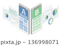スマートフォンで比較するABテストのイメージ 136998071