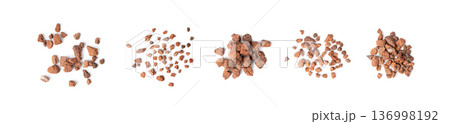 Volcano Stone Isolated, Red Volcanic Pumice, a Cold Piece of Lava, Basalt Extrusive Igneous Rock Volcano Stone Isolated, Red Volcanic Pumice, a Cold Piece of Lava, Basalt Extrusive Igneous Rock 136998192