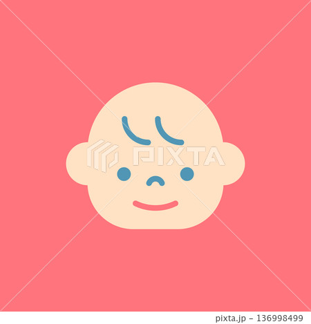 赤ちゃんの顔アイコン 赤ちゃんの顔アイコン 136998499