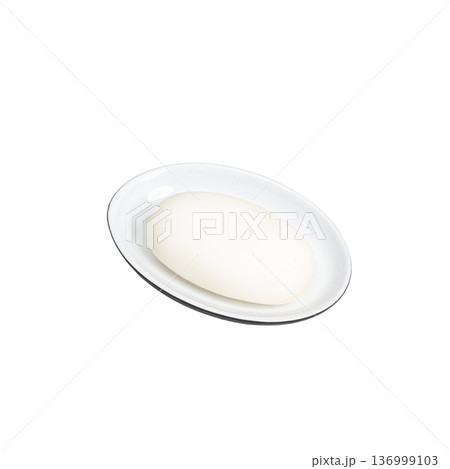 a bar of soap in the soap dish 136999103